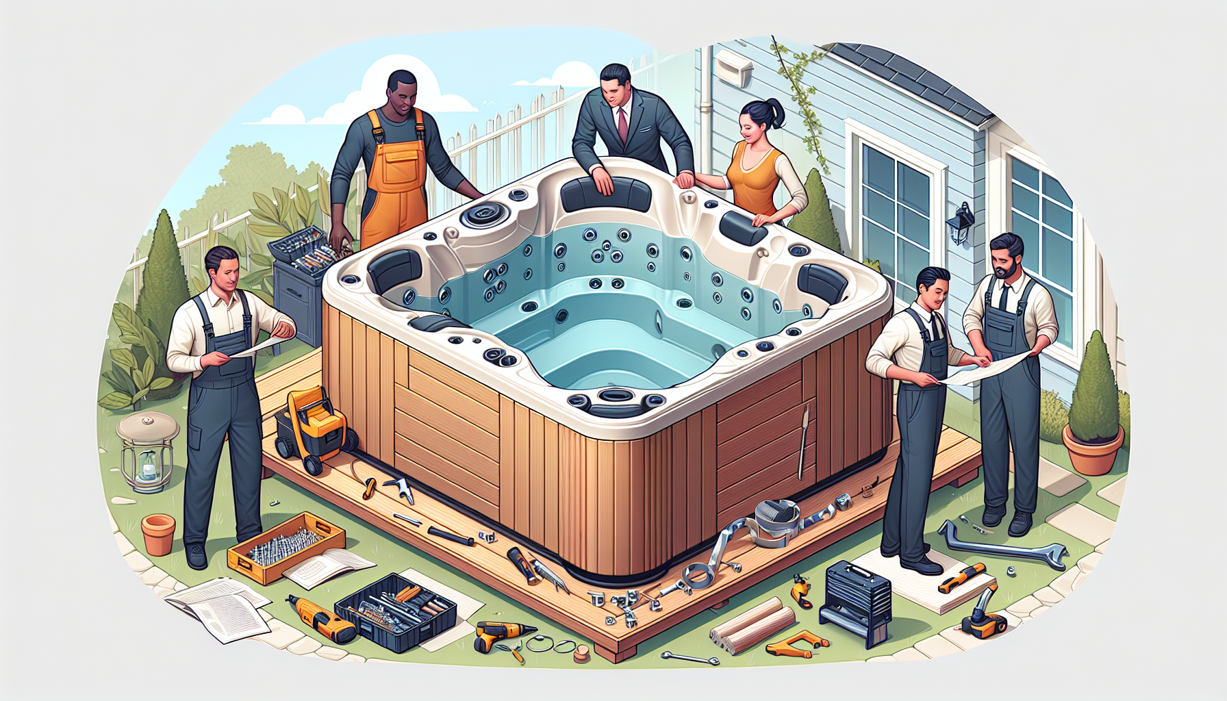 professional hot tub installation