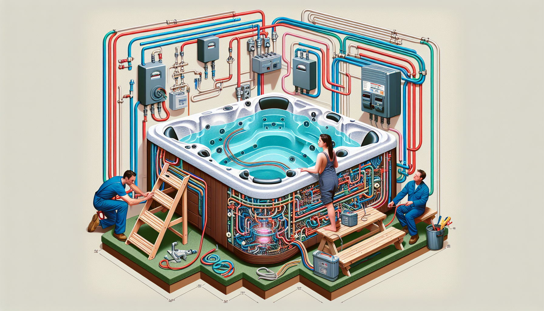 hot tub electrical and plumbing guide