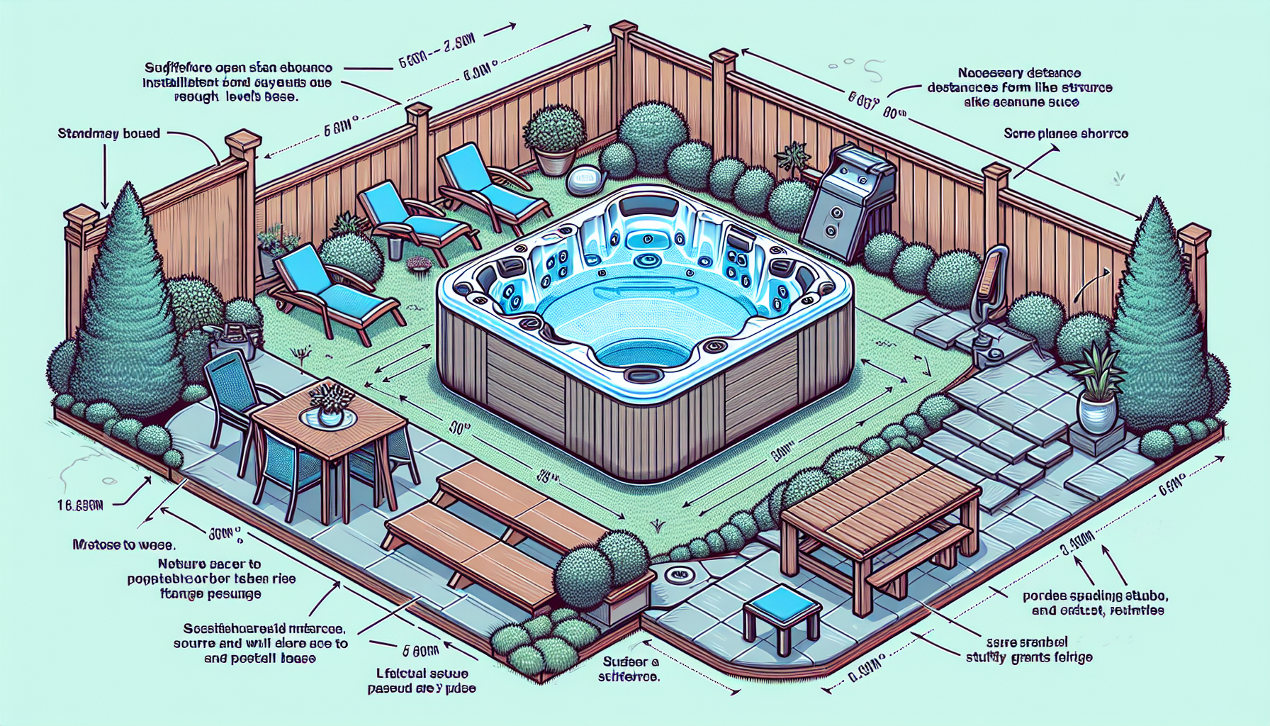 hot tub site and space requirements